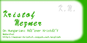 kristof mezner business card